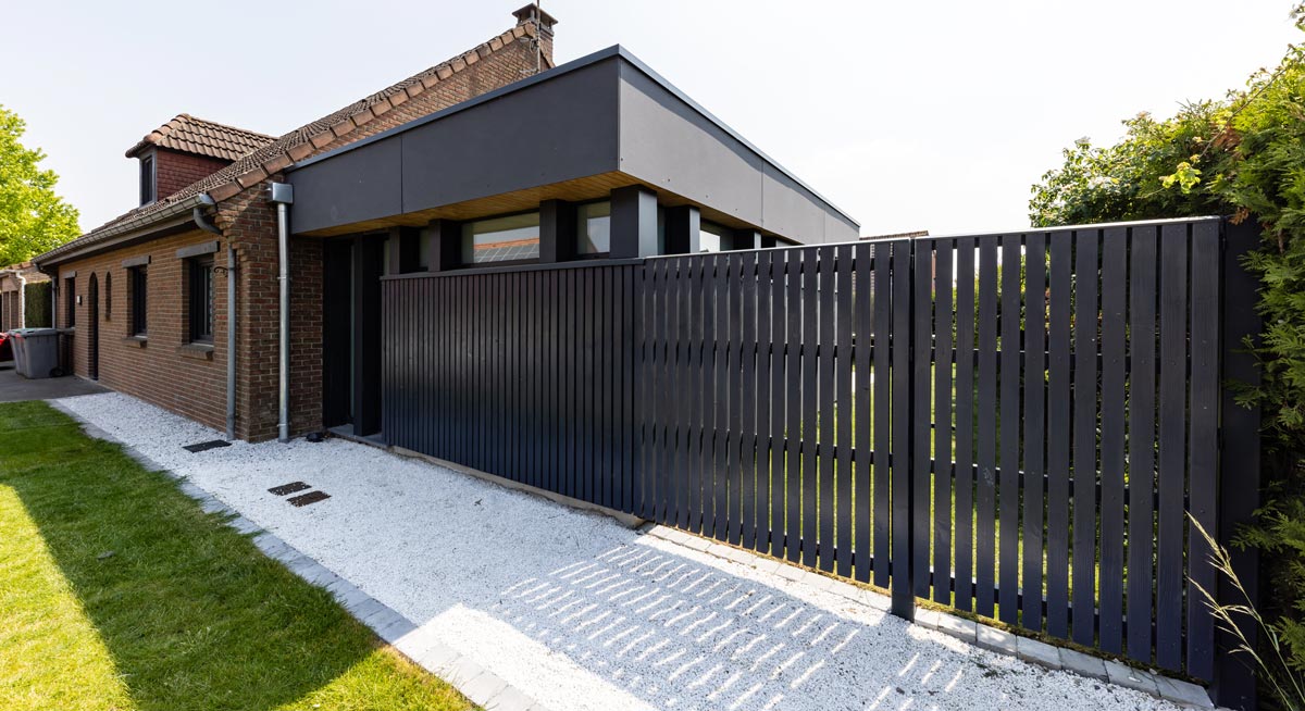 extension avec panneaux Eternit