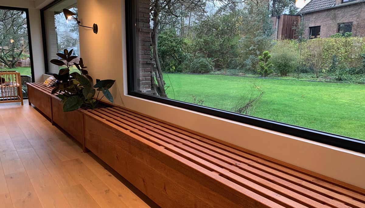 banquette en chêne massif