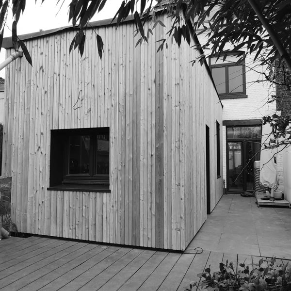 extension ossature bois maison